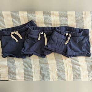3 Pairs Of Primary Navy Shorts -Size 3